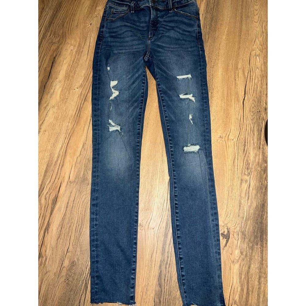 A&F Abercrombie & Fitch Jeans Womens 27/4L Simone High Rise Skinny Distressed